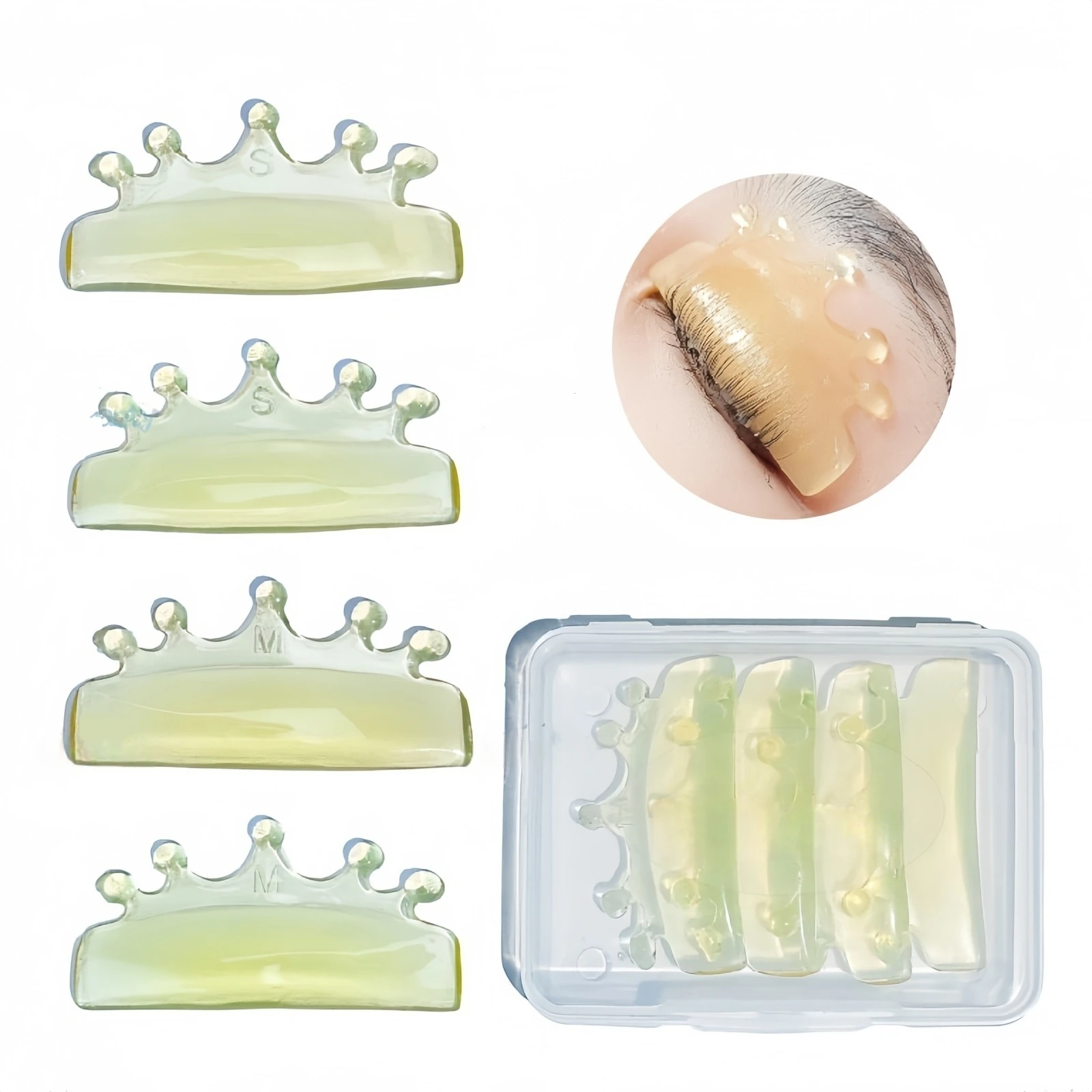 PERMANIA 2 Pairs Lash Lift Pads Self-Adhesive Super Soft Lash Lift Rods Extreme Eyelash Curler Reusable Accessories Makeup Tool