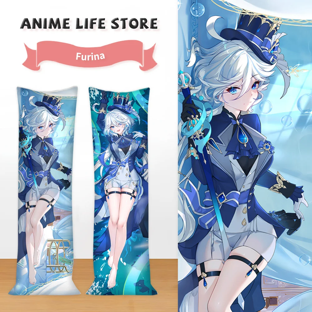 

Game Genshin Impact Furina Dakimakura Cover Pillowcase Hugging Body Cosplay Props Otaku Anime Bedding Cushion Covers 50X150