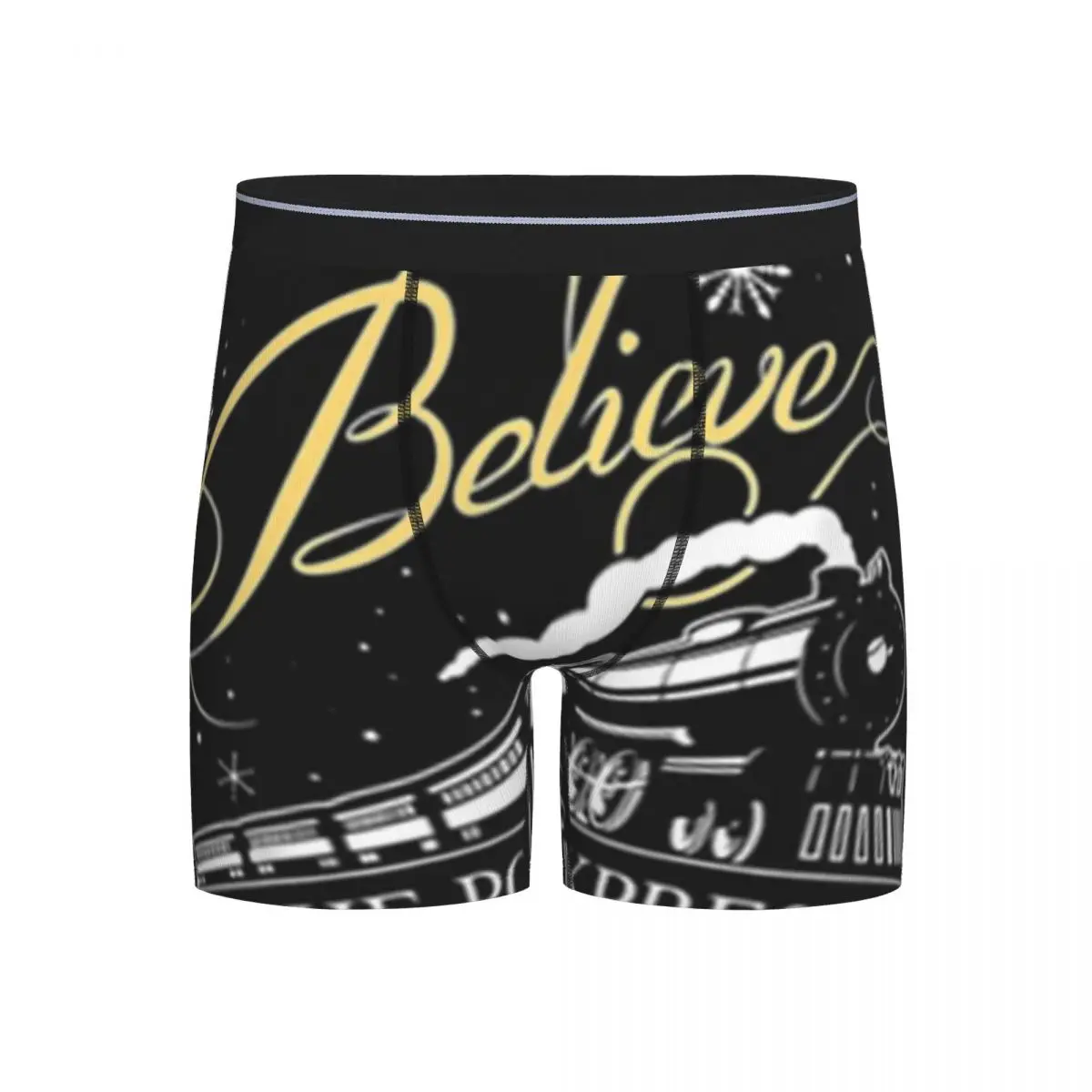 

Long Boxer Underpants Shorts The Polar Express Panties Men's Comfortable Underwear for Homme Man Boyfriend Gift