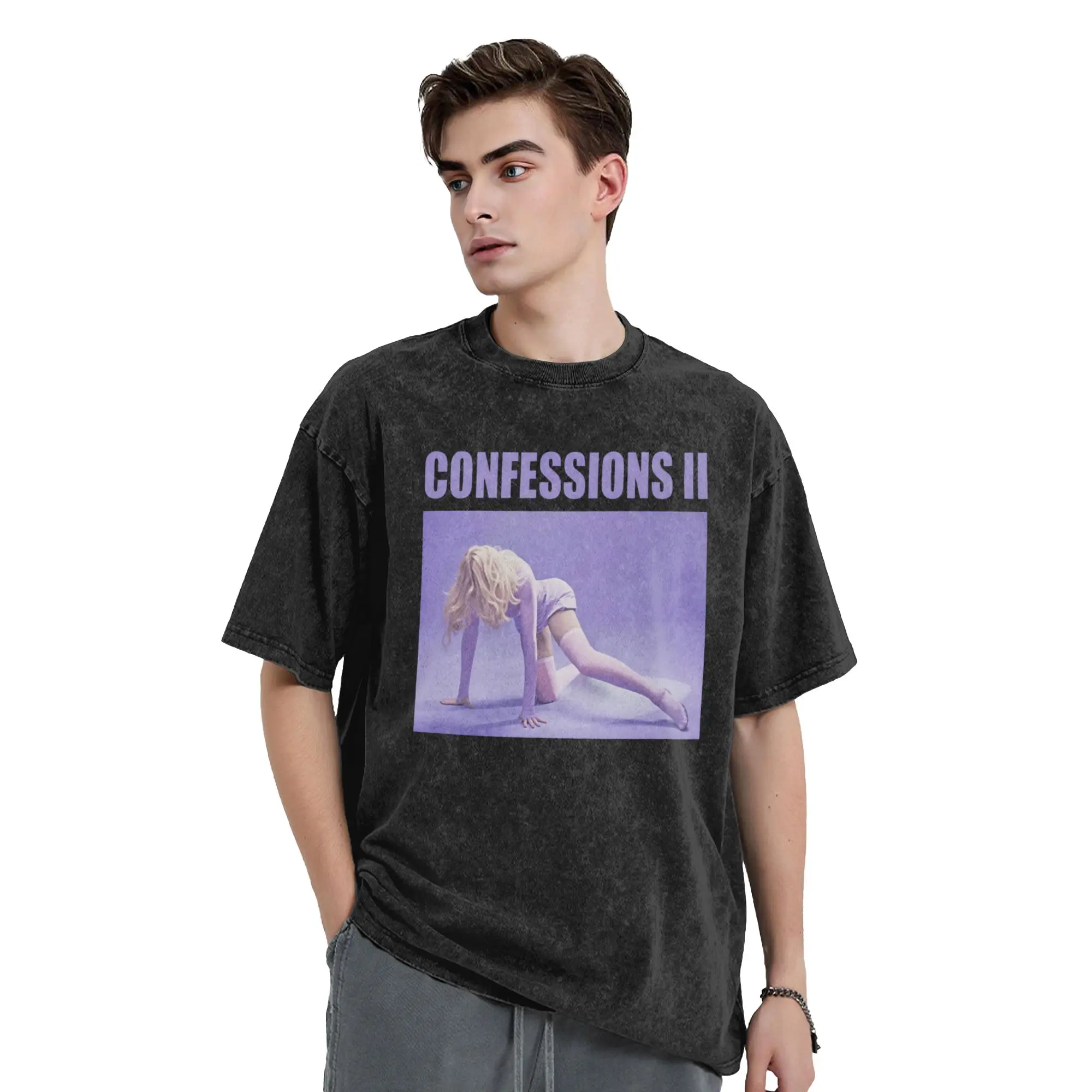 Men Women's T-Shirt Madonnas Confessions II Washed T-Shirts Trending  Summer Tee Shirt Y2K Fun Simple Cotton Tops Hot Sale
