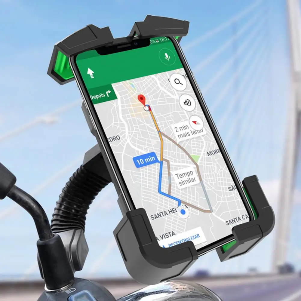 

Автомобильный держатель для телефона, пластиковое крепление для телефона на мотоцикле и велосипеде с гашением вибрации для работы одной рукой, держатель для мобильного телефона