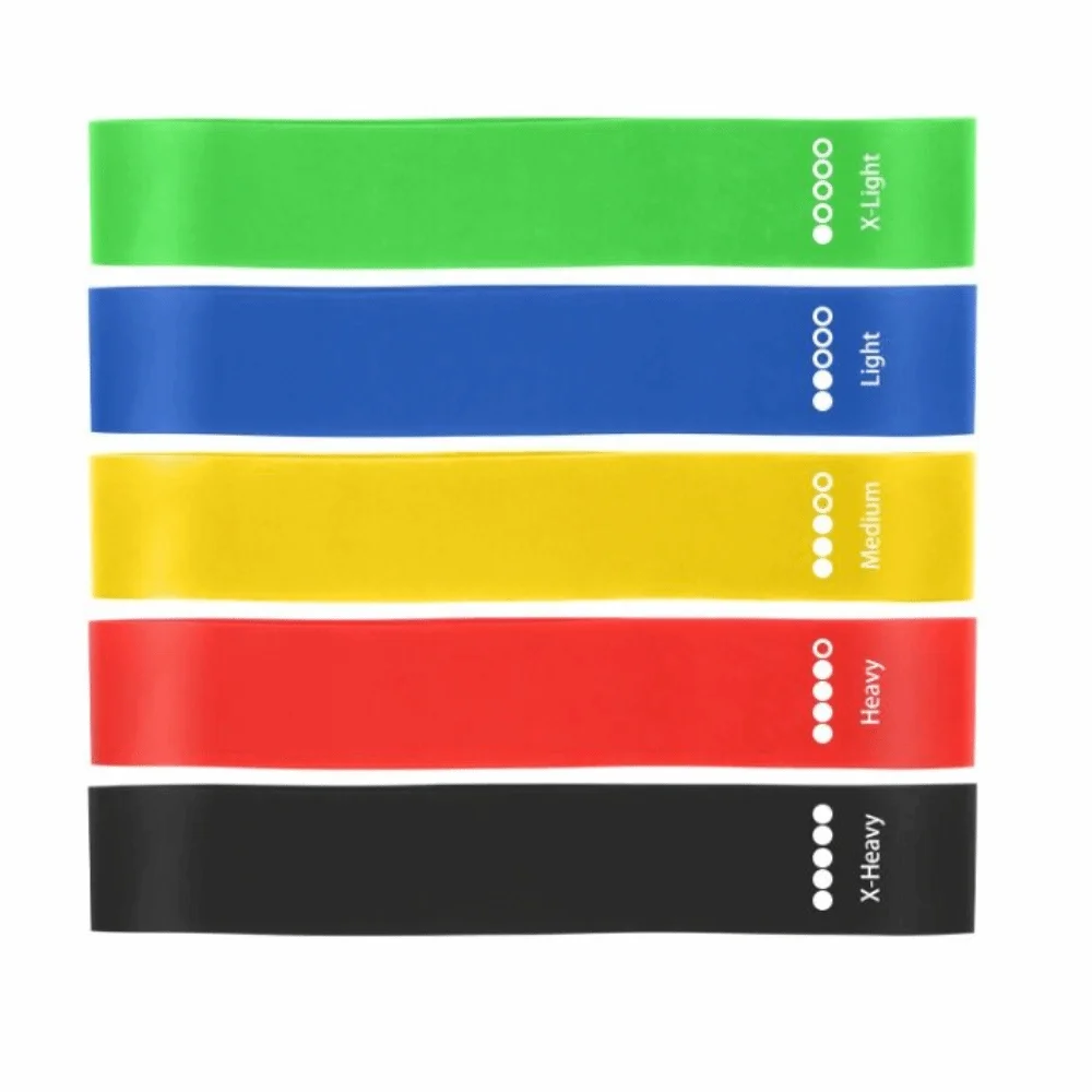 

5 Weight Levels Elastic Exercise Loop Bands Thickened Fast Hip Lift Pilates Flexbands Strength Training Shaping Resistance Bands