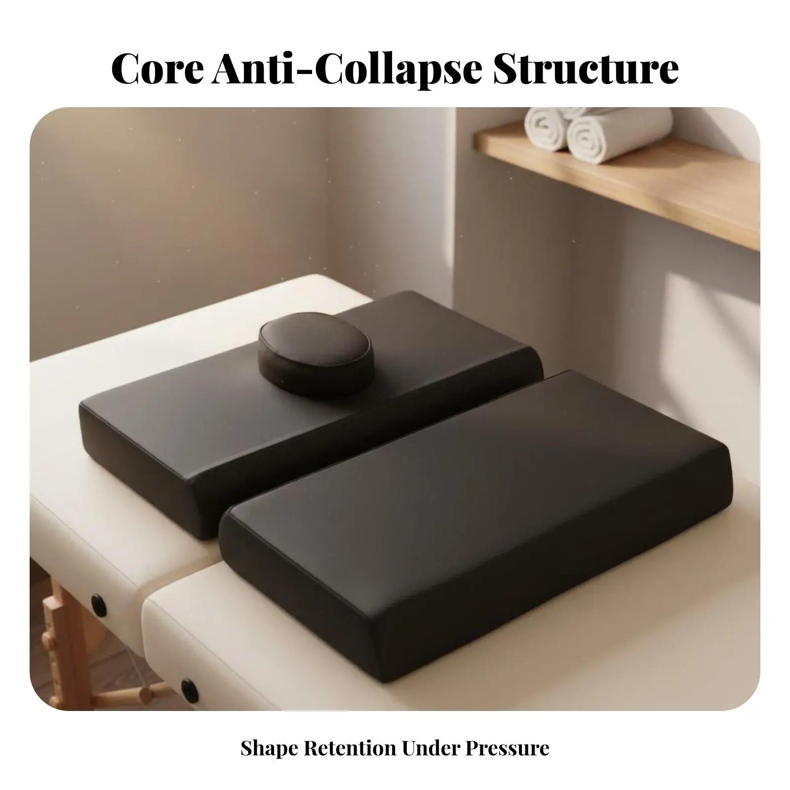 Knitted Fabric Pillow Anti-collapse Design Massage Bed Plug Comfortable Support for Beauty Salon Facial Stretcher Equipment