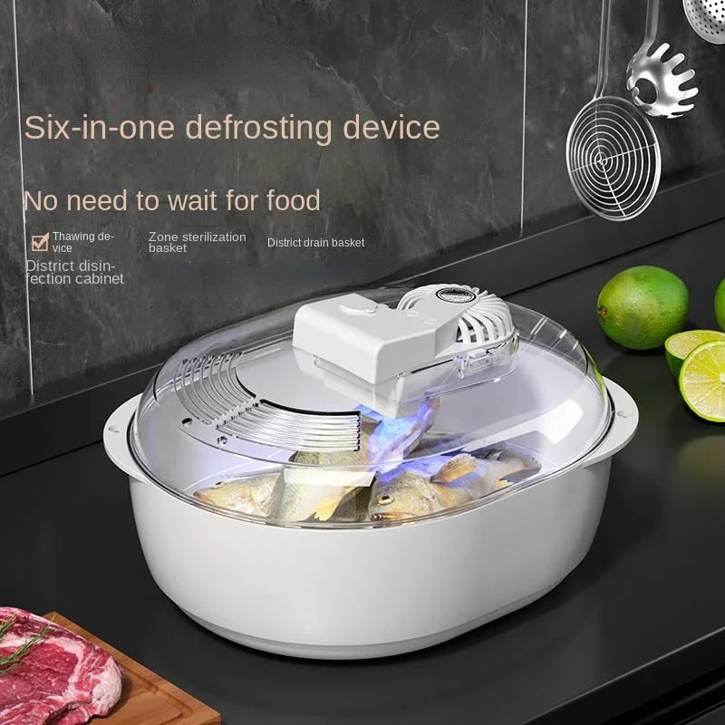 Schnell gefrorenes Lebensmittel, Fleisch, schnelle Auftaumaschine, praktischer Lebensmittel-Steak-Defroster, staubdicht, frischhaltendes Eis-Schmelzwerkzeug für den Haushalt