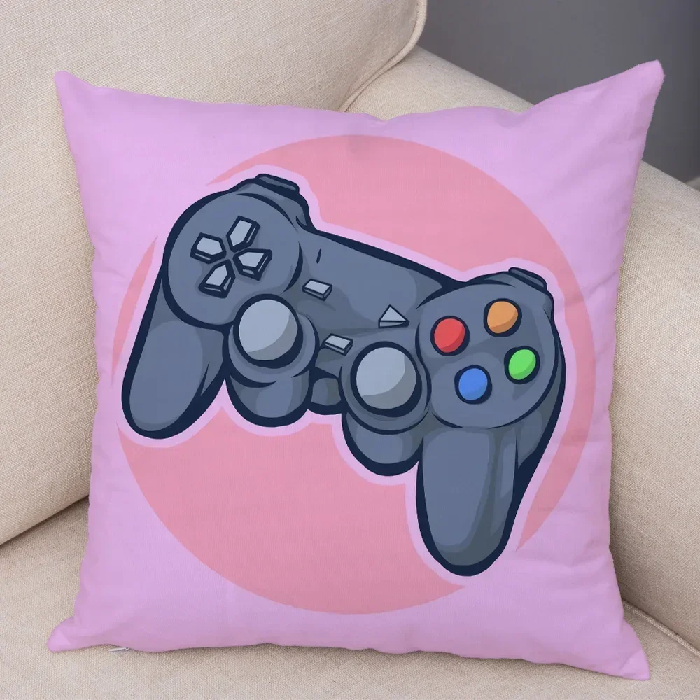 Double-sided printing Game Room Decoration  Player Dazzle Handle Series Pillowcase Home  Boy's  Bedroom  Cushion Cover Multiple