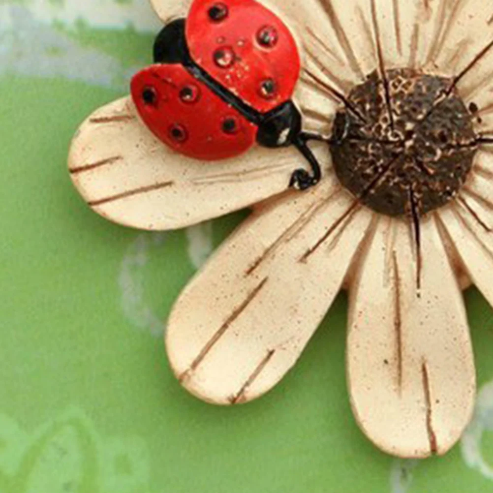 

4Pcs Flower Refrigerator Stickers Colorful Resin Fridge Magnets for Memo Notes Storage Magnetic Surface Decor Fence