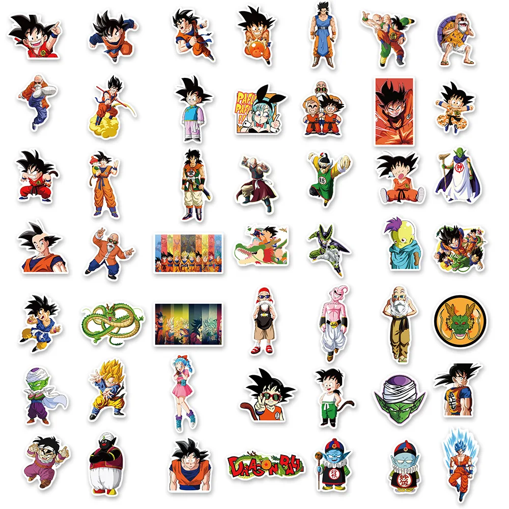 50/100pcs Classic Japan Anime Dragon Ball Stickers Kids Decals Toy DIY Laptop Water Bottle Phone Cool Cartoon Son Goku Sticker