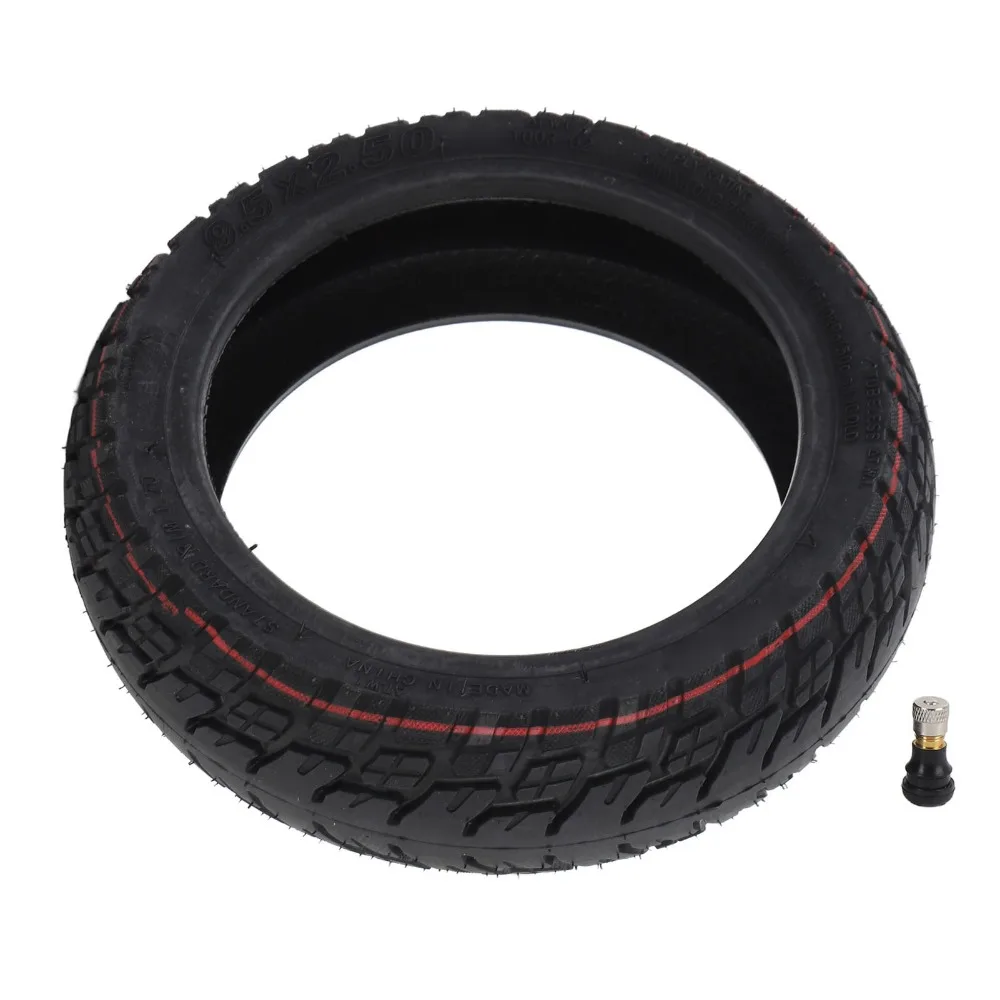 9.5x2.50 9.5x2.50 Tubeless Tire With Valve Anti Slip 10 Inch Scooter Tire Black Rubber for NIU KQi3 Electric Scooter