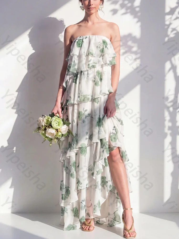 Customized A Line Off Shoulder Sleeveless Bridesmaid Dresses Sexy Side Slit Backless Evening Dress High Quality Prom Party Gown