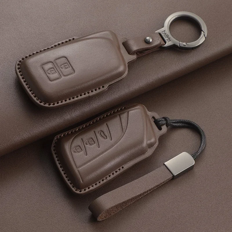 

Top Layer Leather Car Key Case Cove Fob For Lexus NX GS RX IS ES GX LX RC 200 250 350 LS 450H 300H Car Keychain Accessories