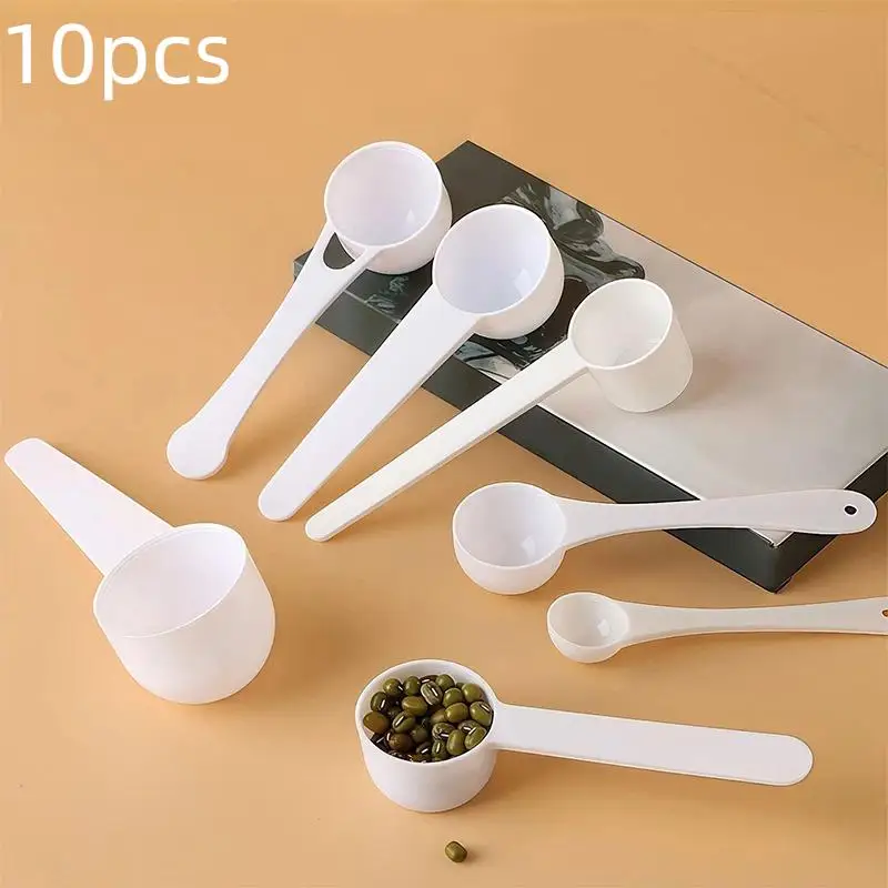 10PCS Plastic Measuring Spoons Scoop For Child Milk Powder/Coffee/Protein Multifunctional Home Kitchen Accessory