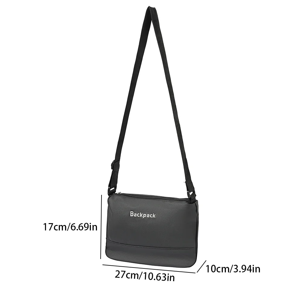 Unisex Wasserdichte Oxford-Stoff Umhängetasche Minimalistischer Buchstabendruck Große Kapazität Multi-Taschen Lässige Schultertasche – Detail 2