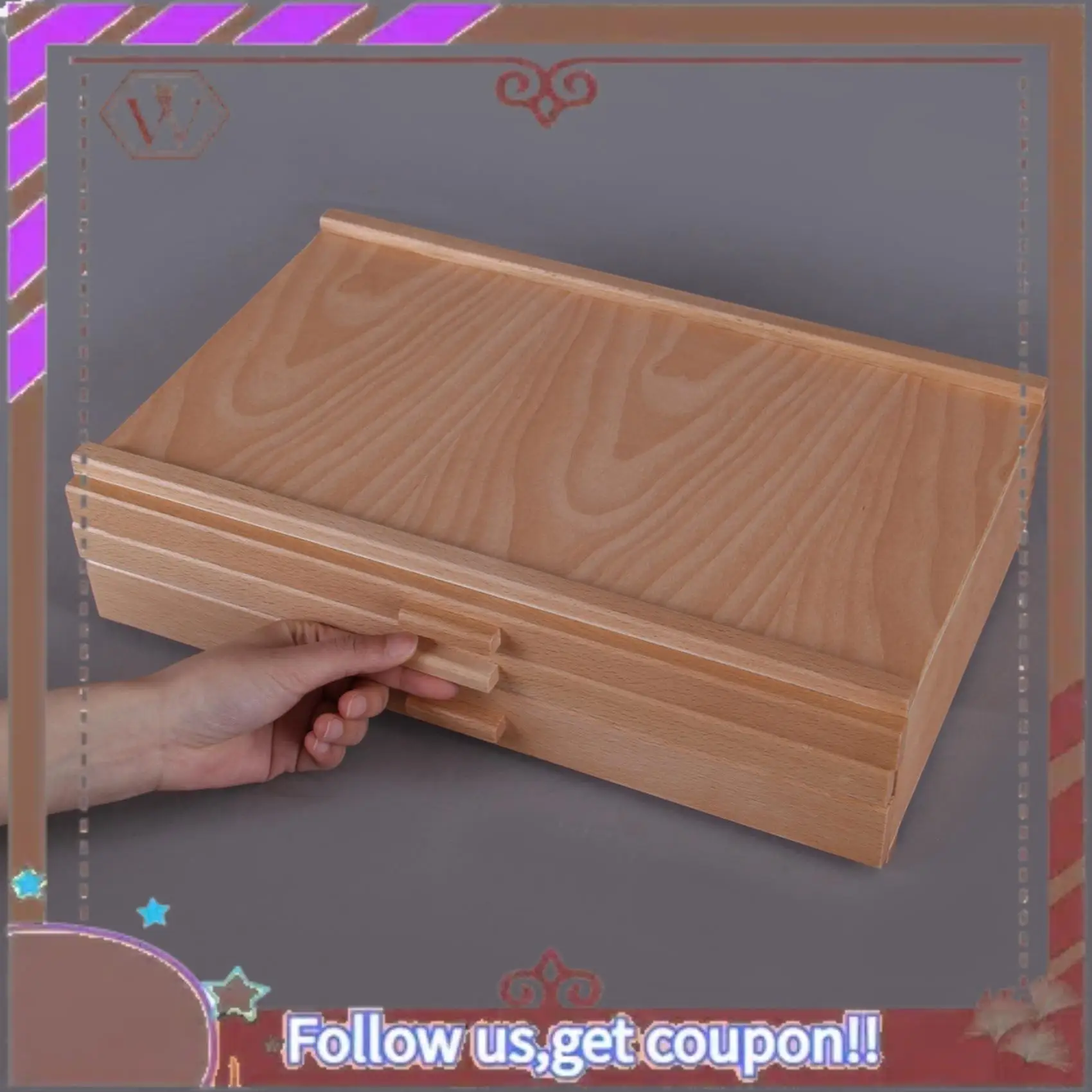 Caja de almacenamiento de Arte de madera para artista con cajón de ABBG-3 capas para lápiz, bolígrafo, Pastel, juego de Arte de marcadores, caja de almacenamiento para herramienta de pintura para estudiantes