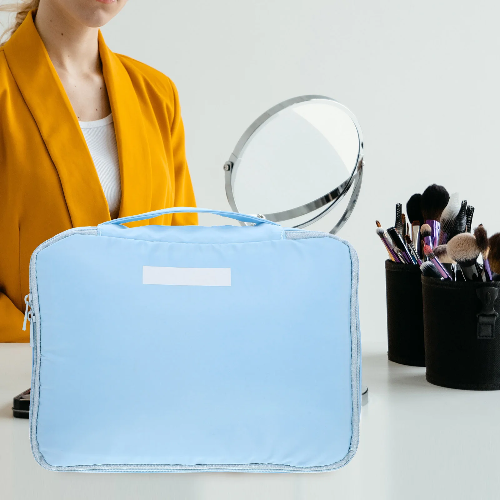 

Travel Toiletries Bag Men Women Lightweight Durable Storage Handheld Zipper Makeup Organizer Compact Travel Wash Pouch