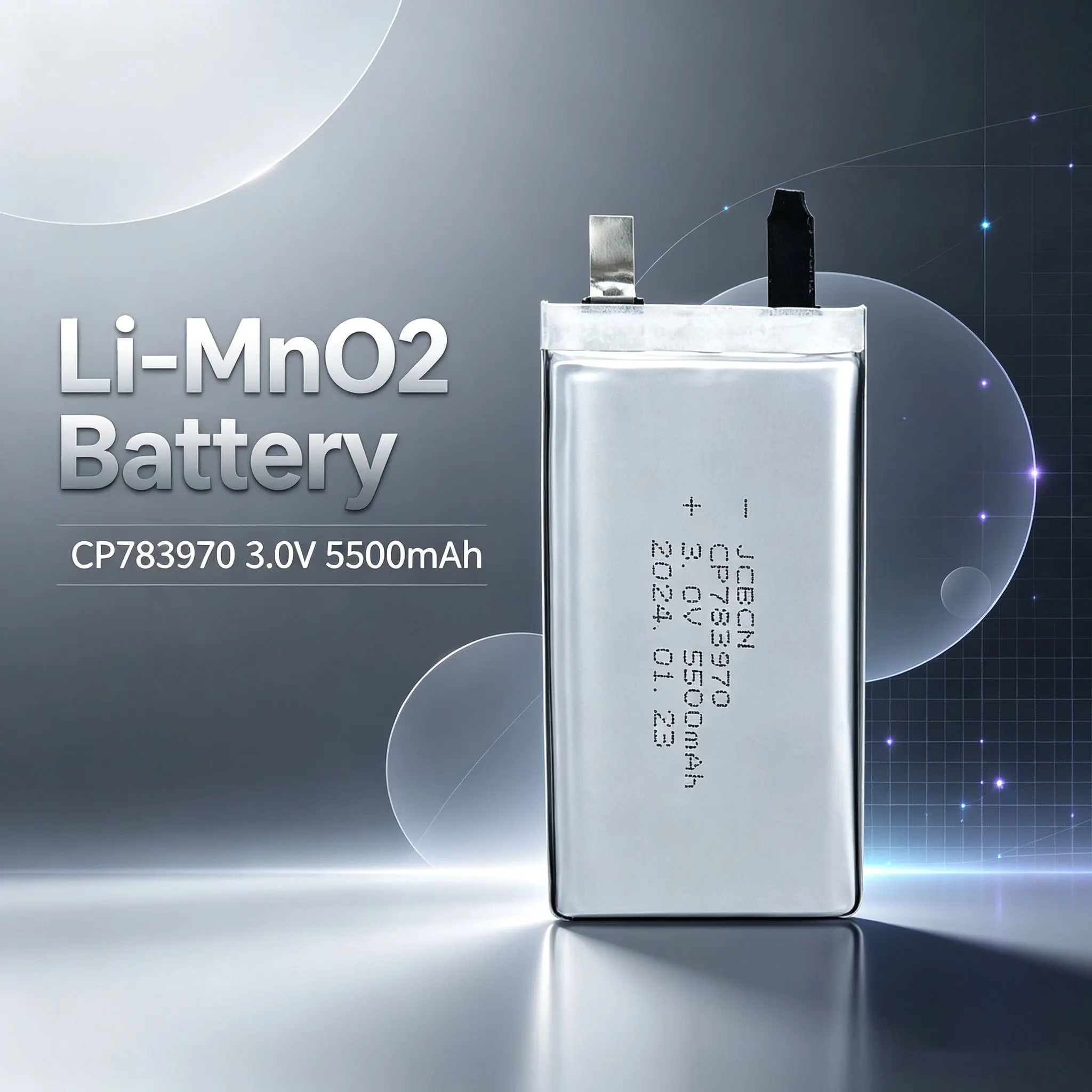 JCBCH CP783970 Frozen container, locator, sensor, identification card, 3V disposable soft pack Li-MnO2 Battery