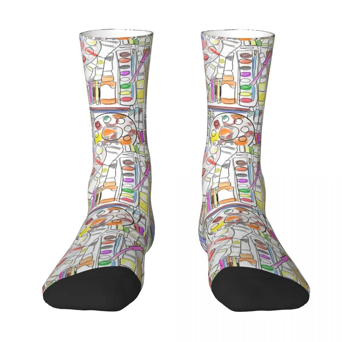 

I'm Addicted.... To Art Supplies Color Version Socks Super Soft Stockings All Season Long Socks for Unisex Birthday Present