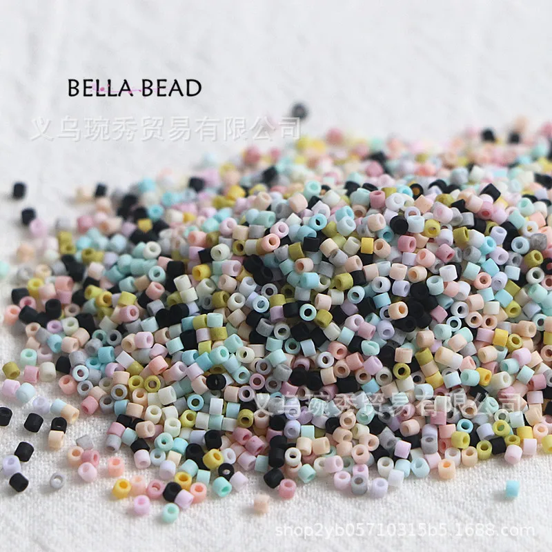 1.6 مللي متر ماتي بلون العتيقة الخرز اليدوية DIY بها بنفسك معكرون الزجاج الأرز الخرز سوار قلادة مواد التطريز الفرنسية #6