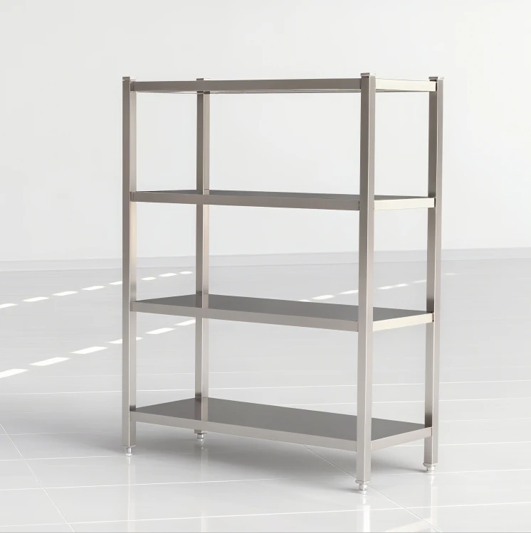 

Four-tier Flat Shelf Hotel Restaurant Stainless Steel Commercial Kitchen Rack Storage Shelf