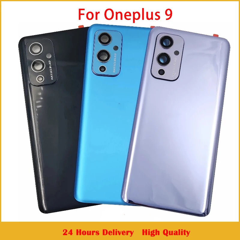 Gorilla Glass For OnePlus 9 Battery Cover Rear Housing Cover For One Plus 9 Back Door Replacement  Battery Case Lens