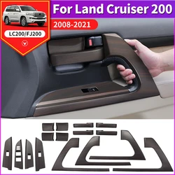For 2008-2021 Toyota Land Cruiser 200 Peach Wood Car Door Decoration Stickers LC200 FJ200 Interior  Upgraded Accessories Tuning