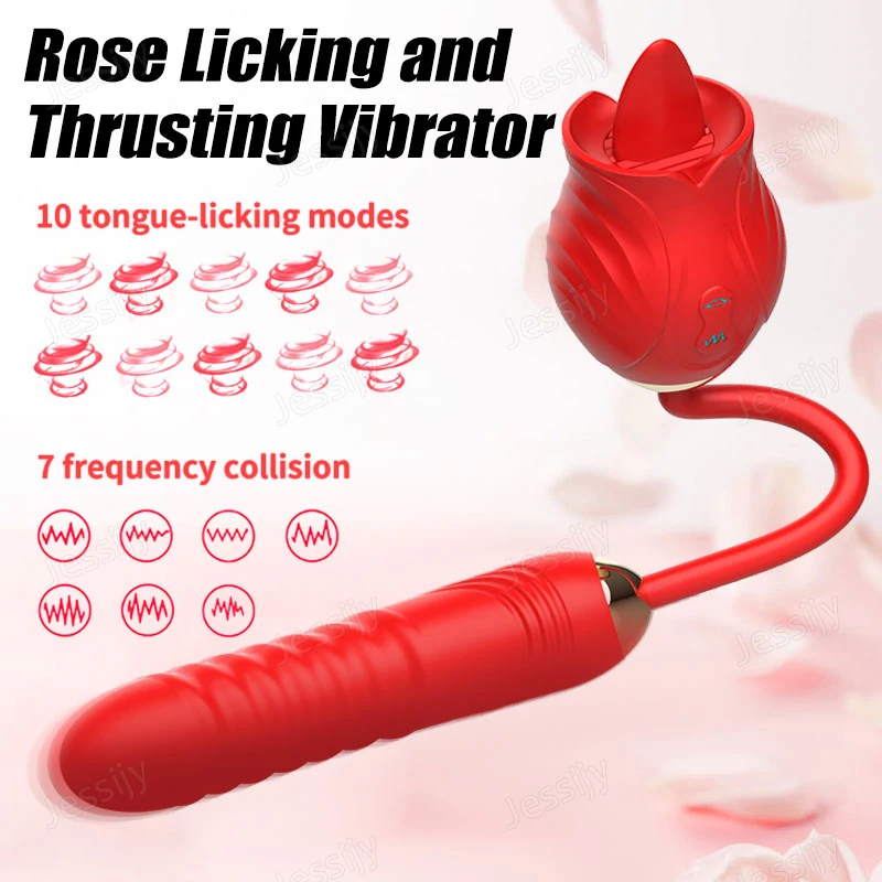 لعبة الجنس الوردي مع الهزاز G Spot Thrusting 10 أوضاع لعق لتحفيز الحلمة البظر قضبان اصطناعية شرجية مزدوجة الأطراف للنساء #2