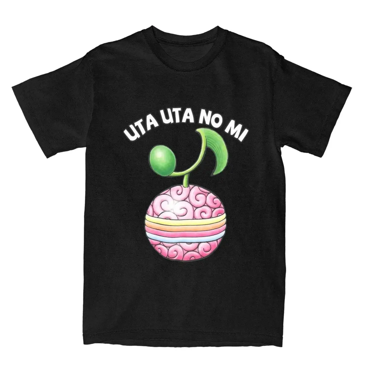 Uta Uta No Mi Devil Fruit T-Shirt Men Women One Piece Funny 100% Cotton Tees Round Collar Short Sleeve T Shirt Party Tops view 4