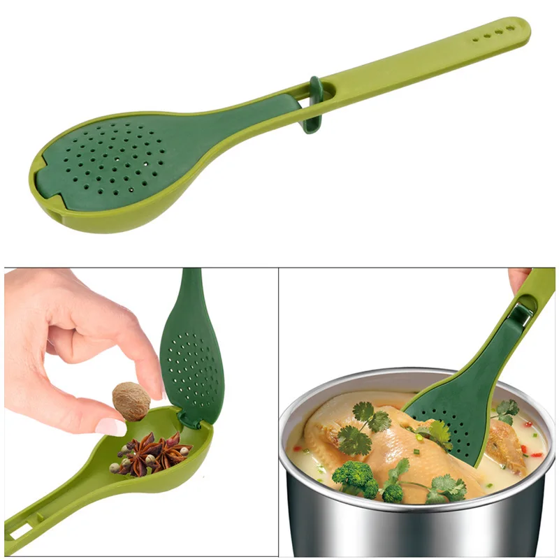 50pcs Spice Packet Filter Spoon Long Handle Soup Spoon Multi-purpose Condiment Boiled Soup Tool Kitchen Accessories
