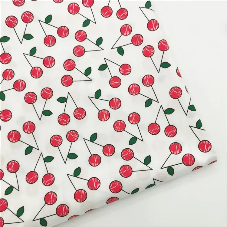 Mini Fruit Floral Bunny Cotton Twill Fabric