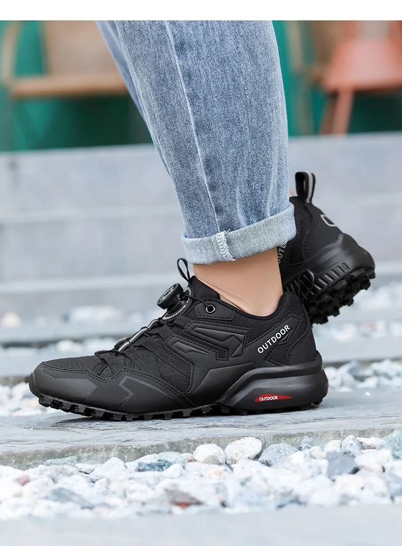 Herren Wanderschuhe Atmungsaktives Netz Herren Sneakers Leicht Outdoor Laufen Sport Bike Lock Schuhe Herren Camping Wandern – Detail 7
