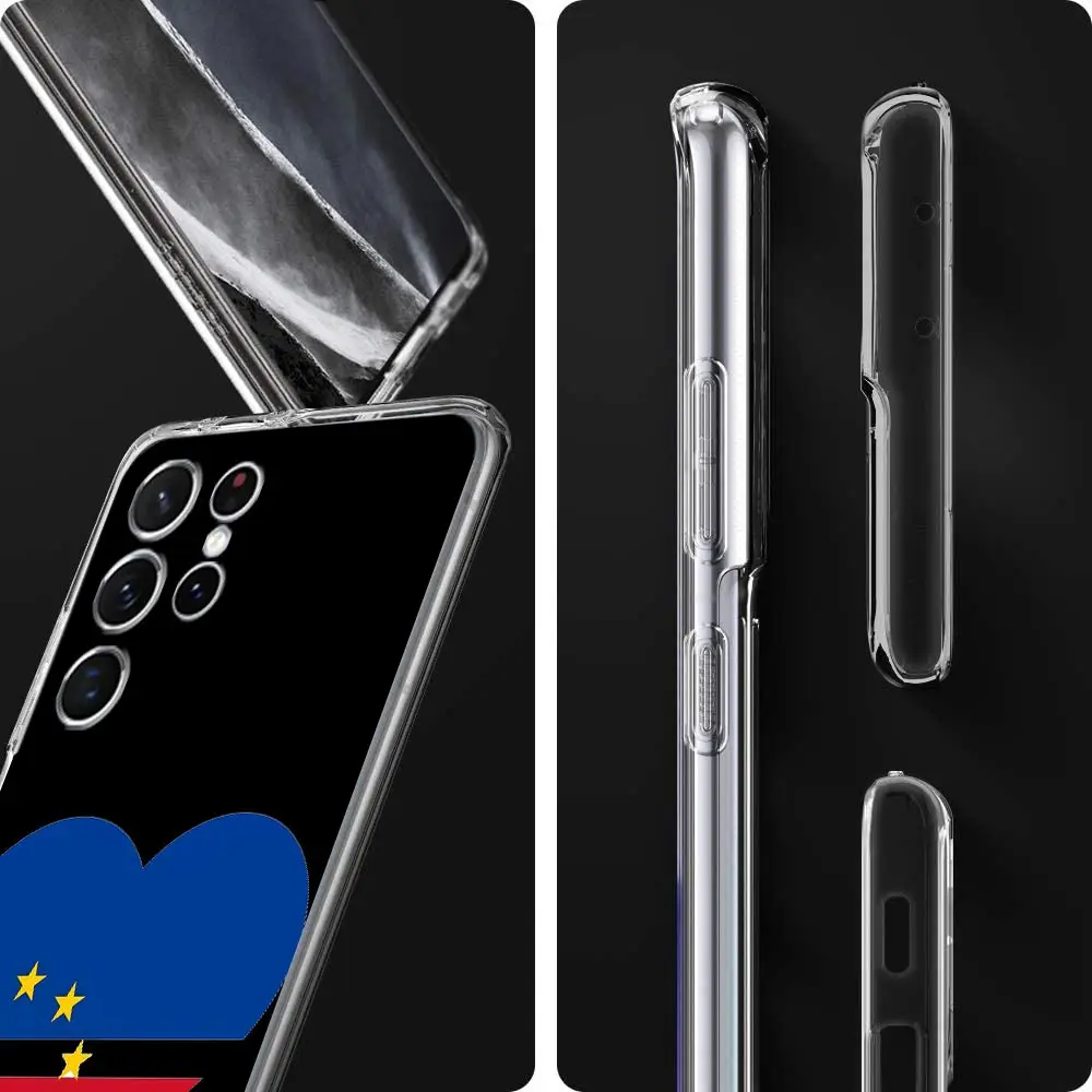 كيب فيردي العلم قضية الهاتف لسامسونج غالاكسي S25 S24 زائد S23 FE S22 S21 S20 الترا 5G S10 S10E لينة واضح غطاء #6