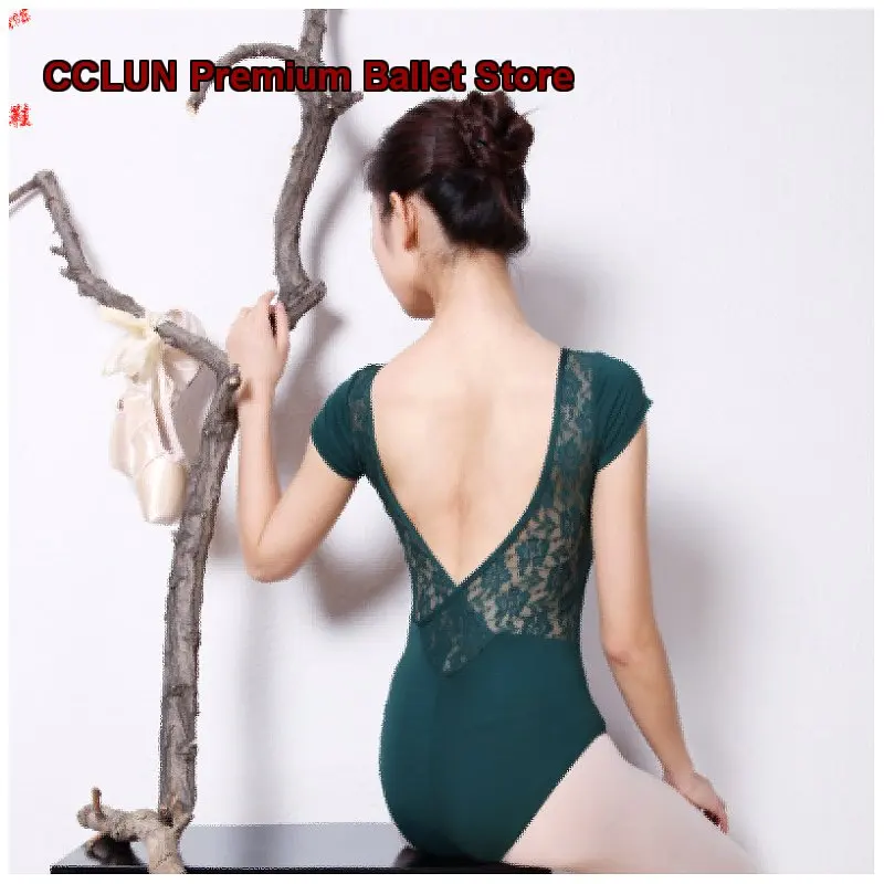 body-da-balletto-da-donna-modello-intero-con-maniche-corte-pizzo-sul-retro-incrociato-costume-da-danza-ad-asciugatura-rapida-con-schiena-a-fascia