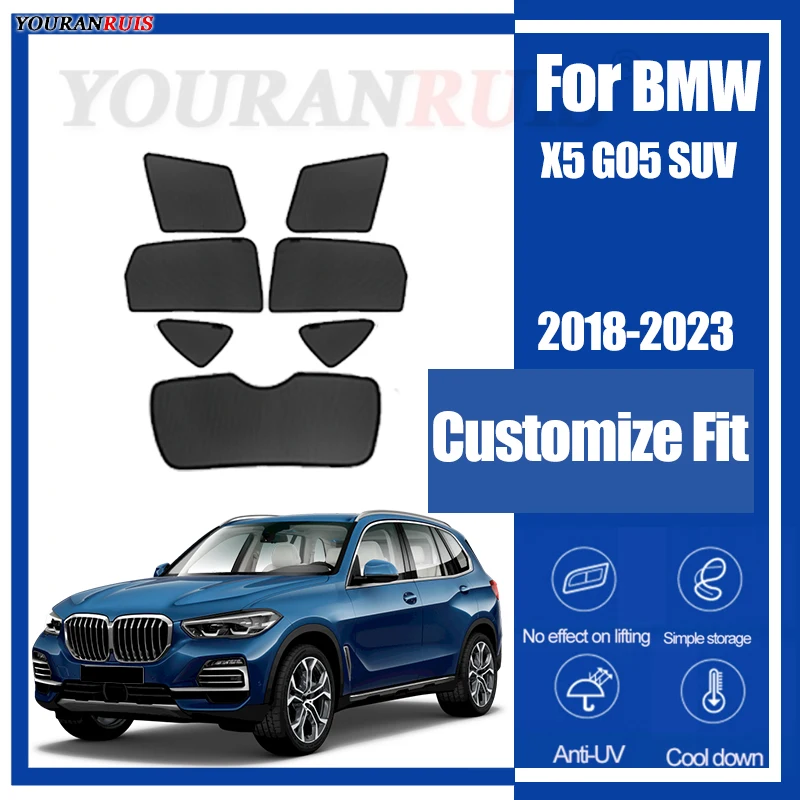 

For BMW X5 G05 SUV 2018-2023 Magnetic Car Windows Front Windshield Sunshade Visor Car Sun Protection Curtains