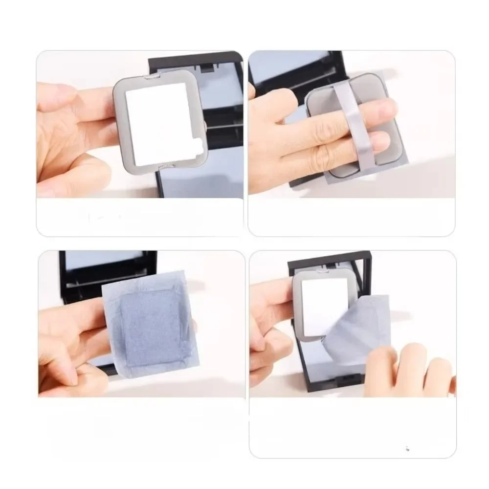 100 Stück Bambus-Löschpapiere mit Spiegel und Make-up-Puff, erfrischende tragbare Geräte, Ölkontroll-Werkzeug-Set, Gesichtsöl-Absorbierende Blätter, Pflege