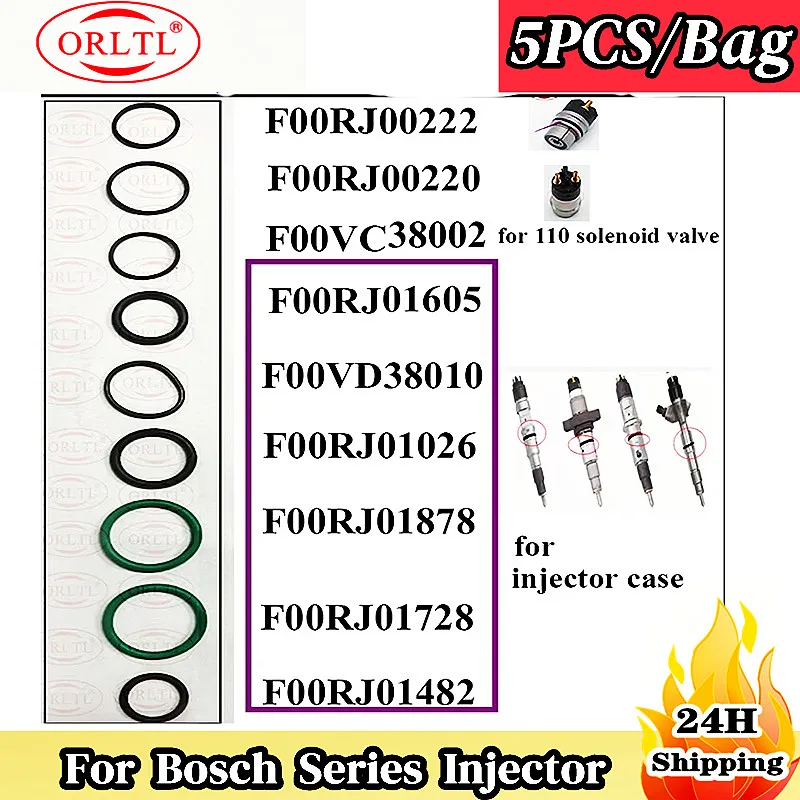 5PCS F00VD38010 F00RJ00222 F00RJ00220 F00VC38002 F00RJ01605 F00RJ01026 F00RJ01728 F00RJ01878 F00RJ01482 For BOSCH O-Ring Seal