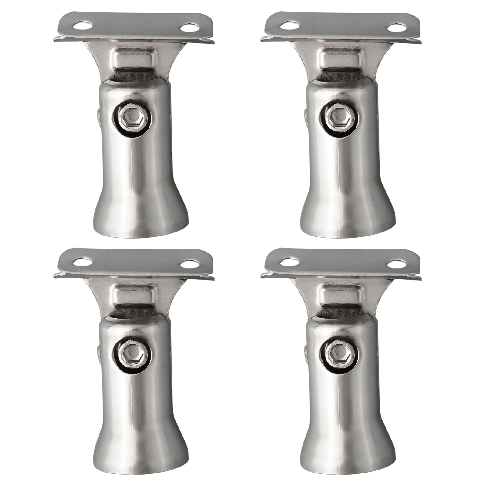 4 PCS Stair Railing Post Stamping Handrail Bracket 304 Stainless Steel Staircase Connectors Adjustable Column Pipe Support Joint