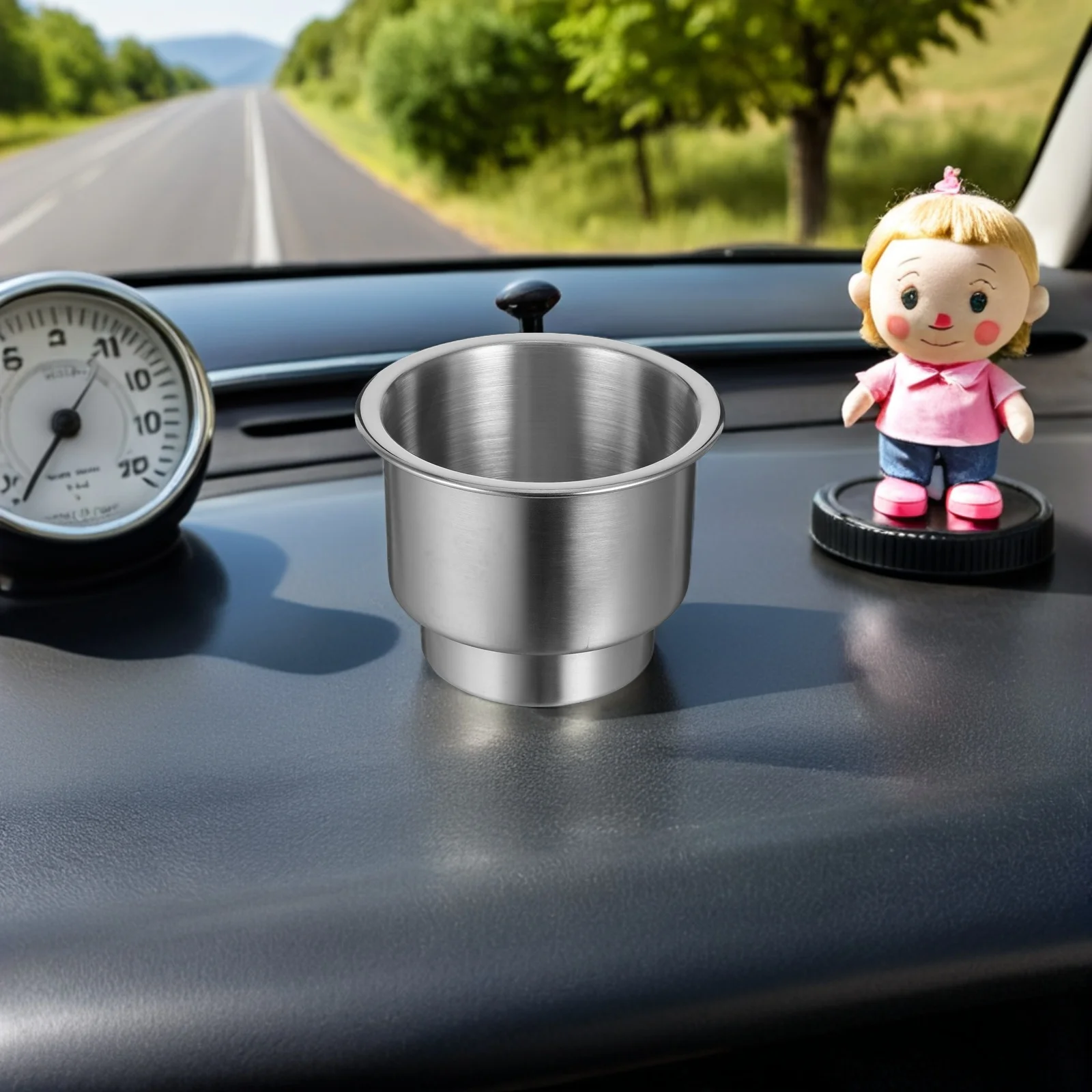 

2Pcs Vehicle Drink Cup Stand Durable Scratch-Resistant Stainless Steel for Cars Trucks Suvs Stable Grip Coffee Mug Cup Holder