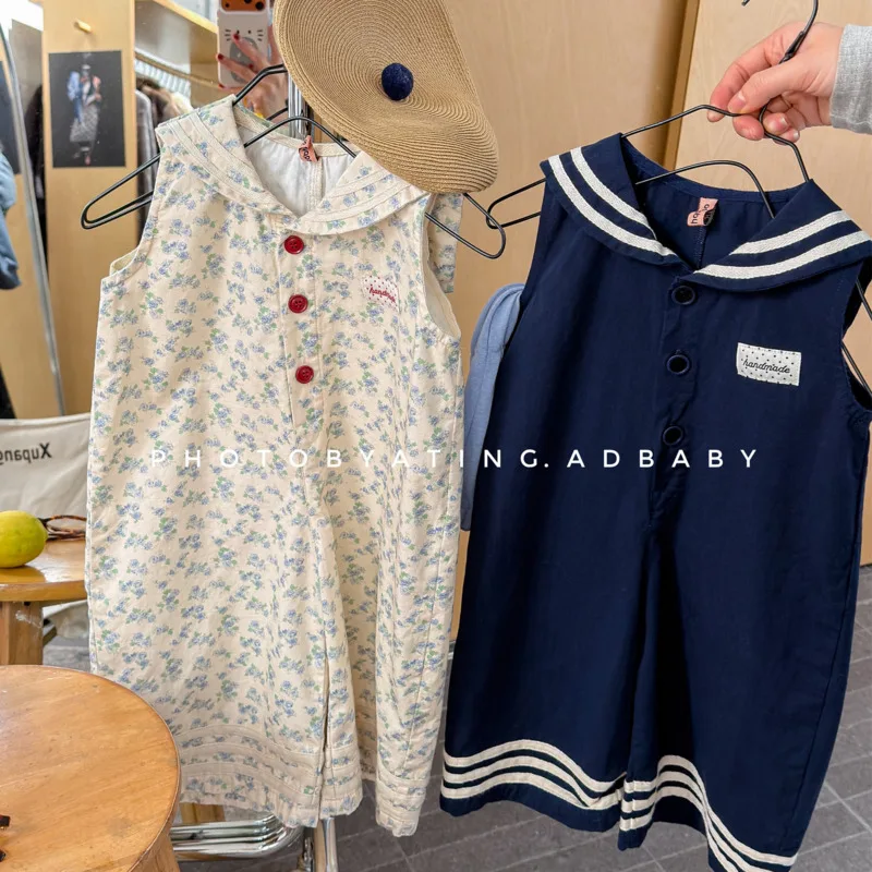 Girl Clothes Outfit Jumpsuit Playsuit Overalls 26 Spring Summer Sleeveless Children Kid Daily Cute 1piece 2-12 Years Romper Set
