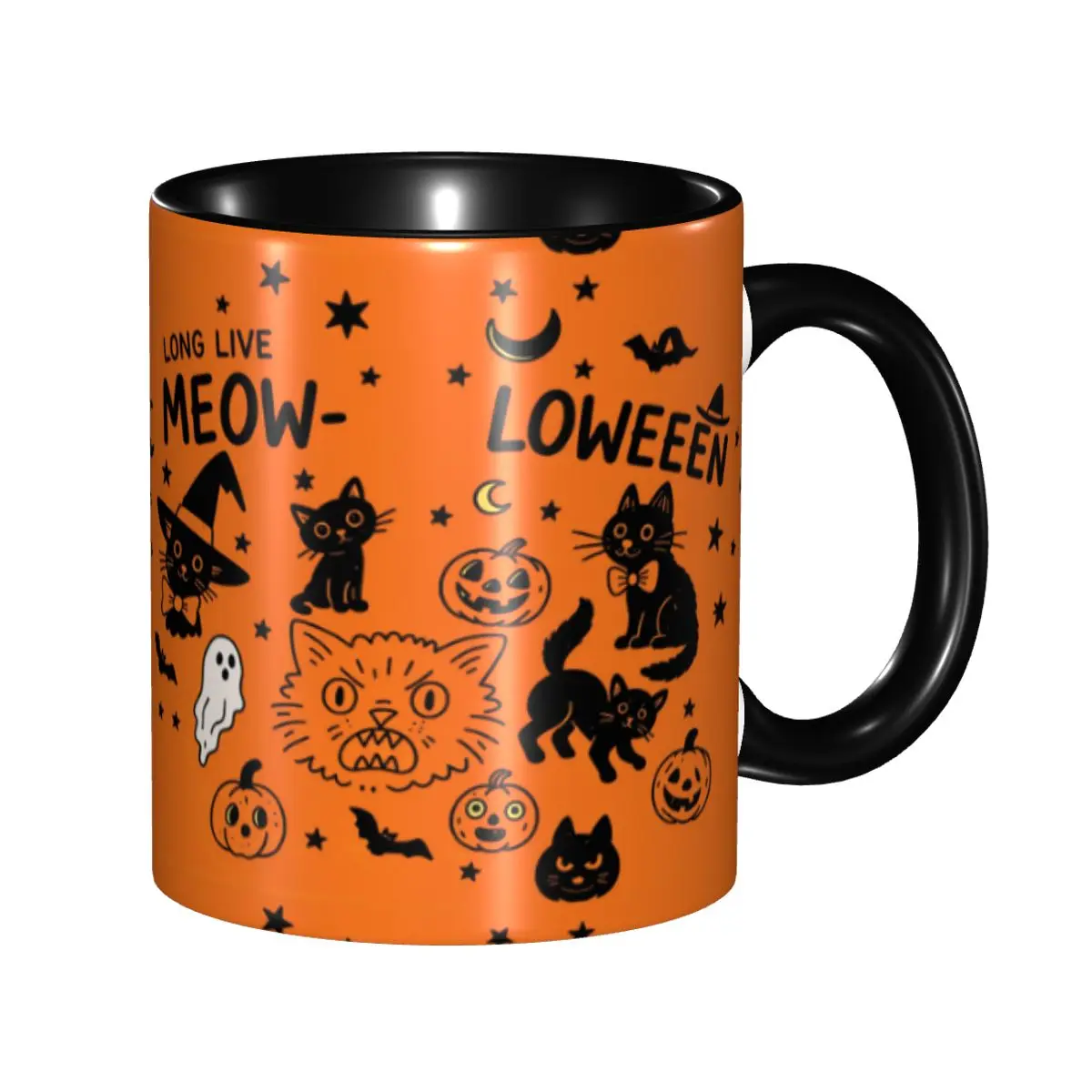 Kawaii Spooky Ghosts Halloween Merch Coffee Mugs Cute Cup Gift