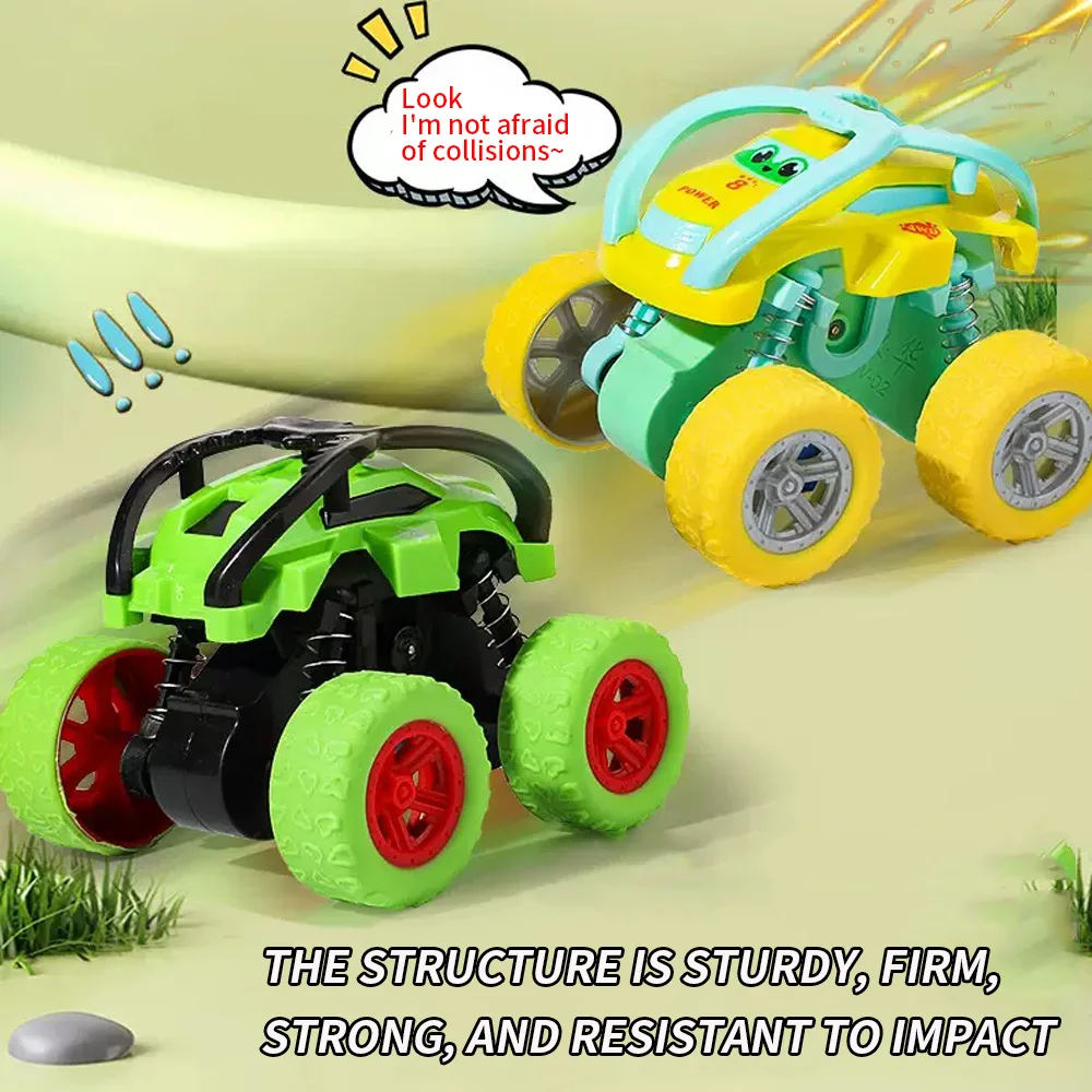 Four wheel drive inertia rolling off-road vehicle - battery free, sturdy and impact resistant - ideal winter Christmas gift
