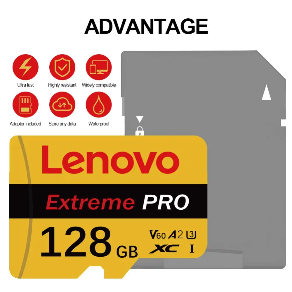 100% Lenovo Micro TF SD Card classe 10 TF Card 512GB 256GB 128GB scheda di memoria fino a 140 MB/s per Nintendo Switch Phone Flash Card