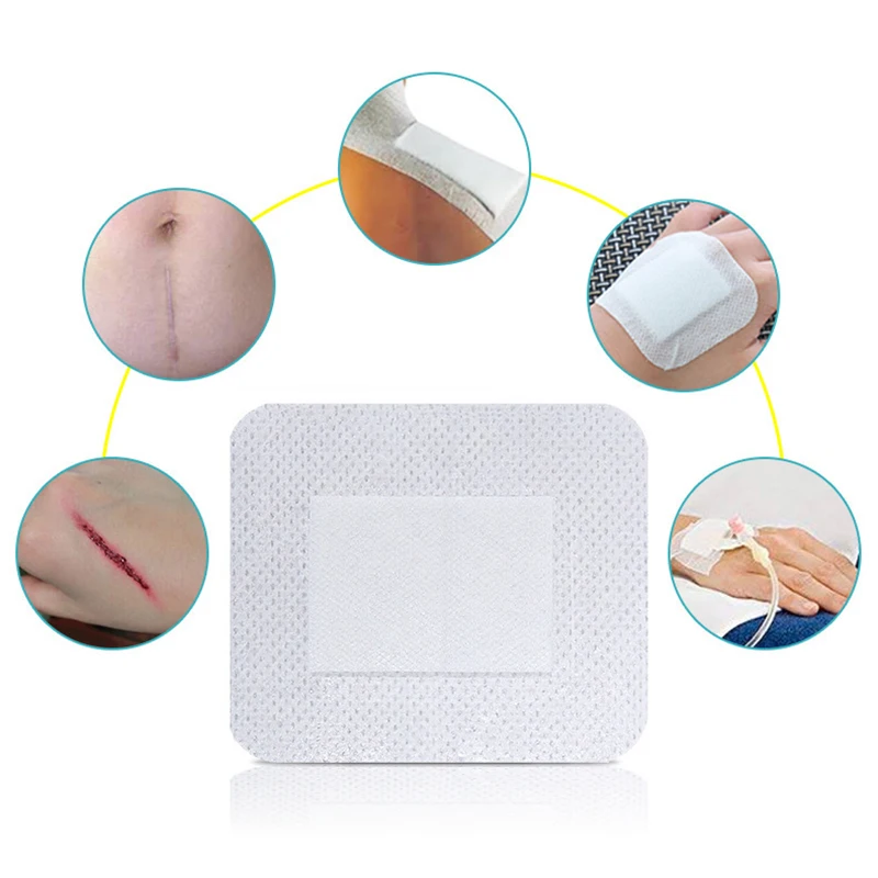 40Pcs Adhesive Non Woven Wound Dressing Hemostasis Patch With Absorbent Pad Large Size Band Aid Bandage Home Travel First Aid