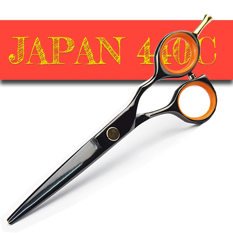 JOHN Japan 440c Scissors Titanium Plating Black Scissors Professional Haircut Kit Cutting Thinning Scissors And Scissor Case