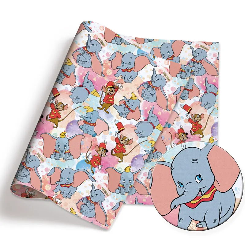 ديزني دامبو الكرتون الساخن DIY بها بنفسك اليدوية الخياطة خليط اللحف فستان طفل ورقة المنزل 140 سنتيمتر قماش مطبوع الخياطة الاطفال النسيج