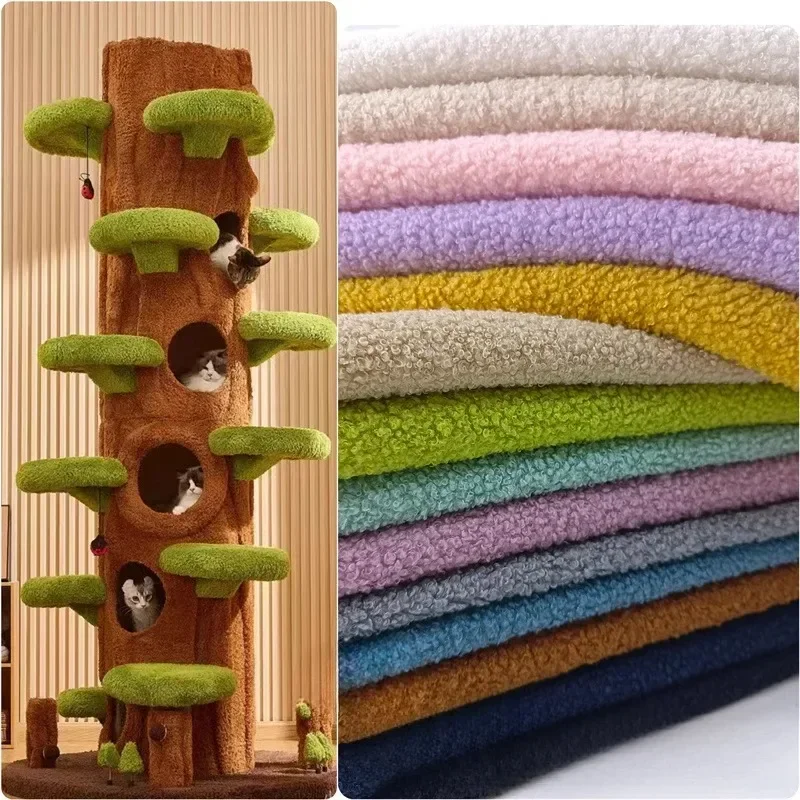 

100x160cm Fur Plain Stretch Fabric for Children's Clothes Dolls Sewing Winter Coats White Teddy Hair Plush Cloth Smooth Drape