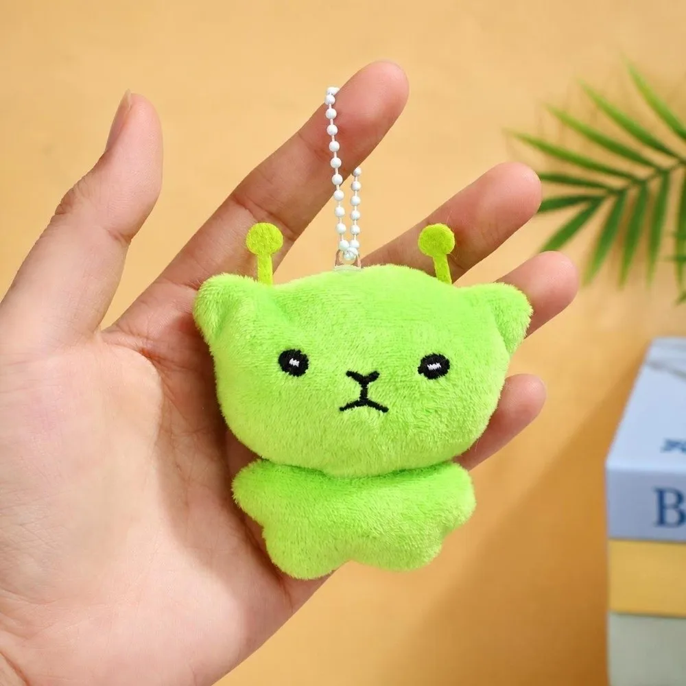 New Soft Backpack Pendant Mini Adorable Mobile Phone Rope Cute Star Kawaii Style Alien Cat Keychain Accessories Gifts