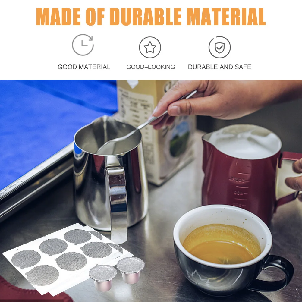 

120Pcs Aluminum Foil Seal Lids Professional Coffee Pod Seal Stickers Capsule Cup Film Espresso Powder Sealing Film