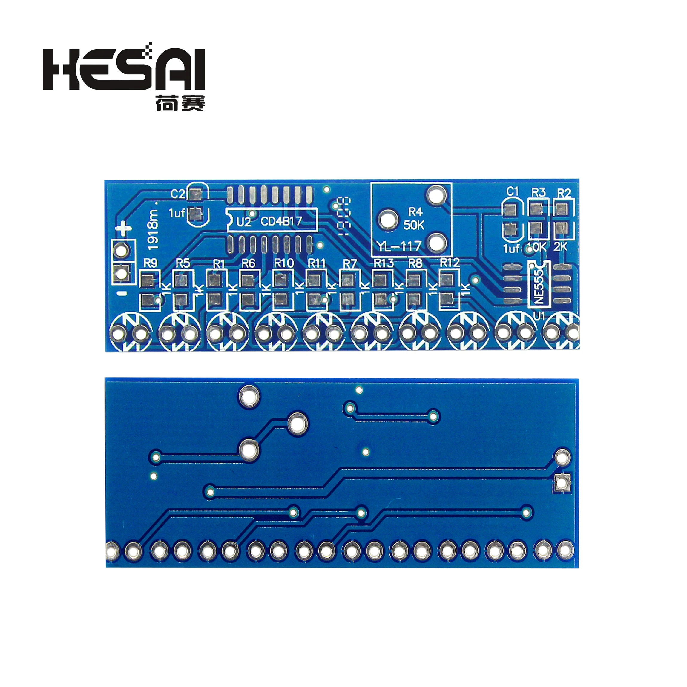 Módulo de luz LED NE555 + CD4017, Kit de bricolaje, laboratorio de educación escolar
