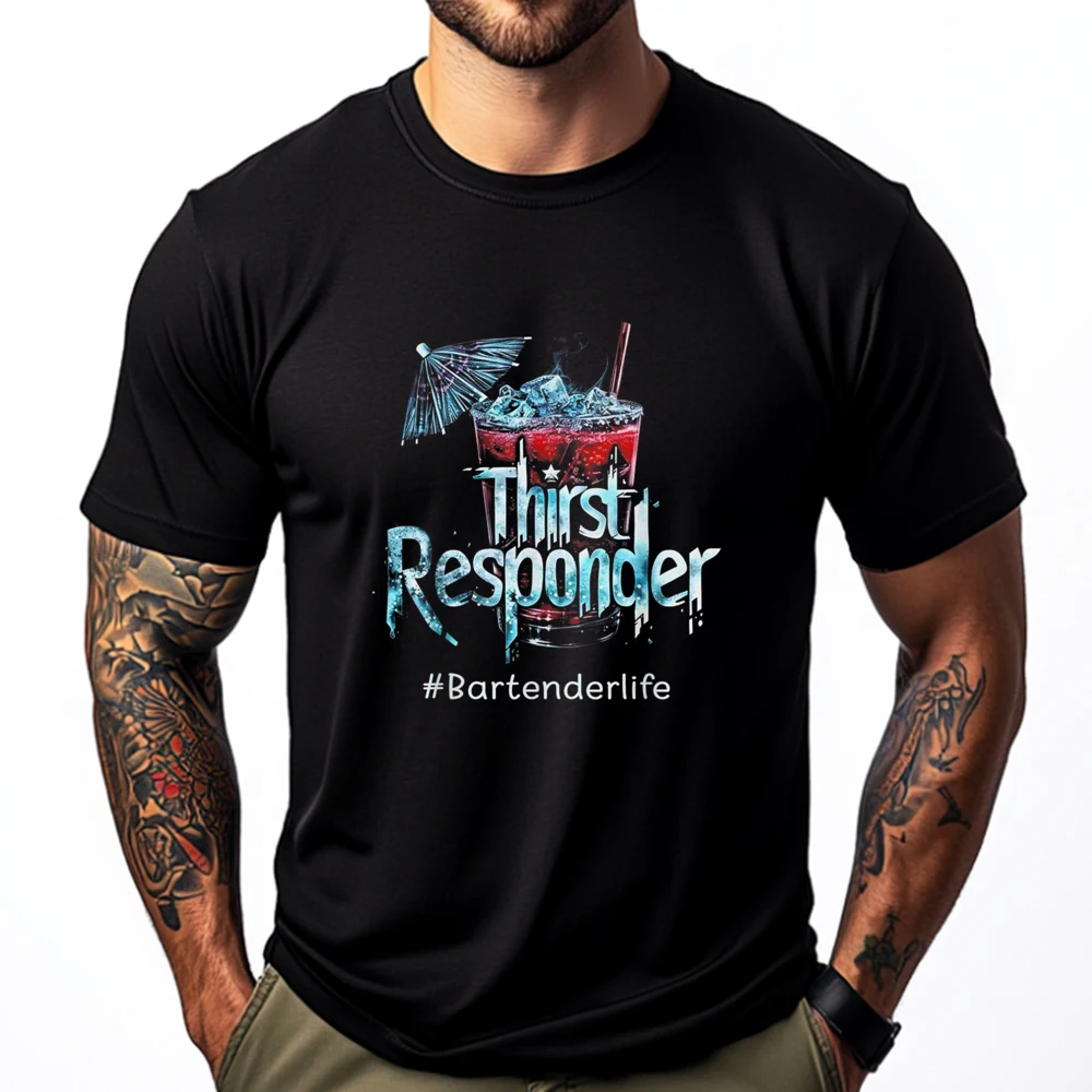 

Thirst Response Responder Funny Bartender Mixologists Clothing Camiseta