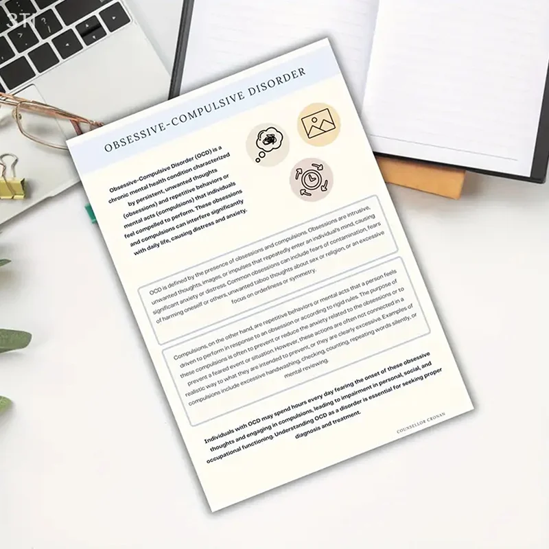 Obsessive Compulsive Disorder (OCD) Workbook, Intrusive Thoughts, Exposure Relax, Anxiety Relief, Mental Health Self-Help Guide