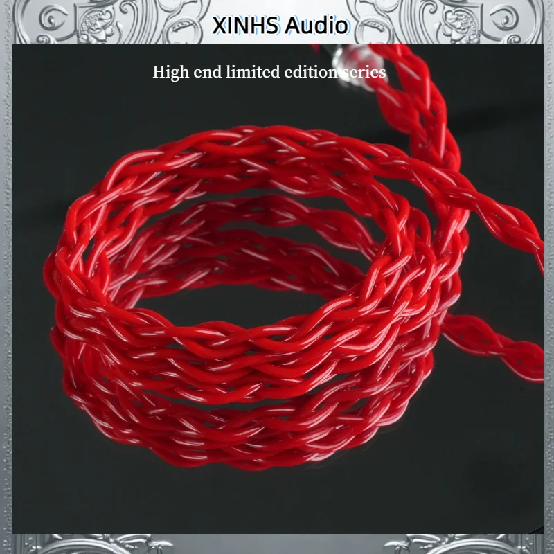XINHS X01 4-Core Shielded Coaxial 7N Single Crystal Copper Headphone Upgrade Cable 0.78 2pin/HD650/IE900/QDC/MMCX，2.5/3.5/4.4mm image 4